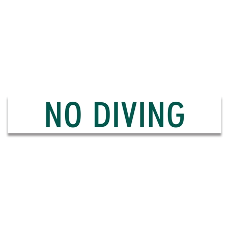No Diving Sign