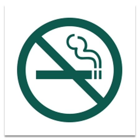 No Smoking Symbol Vinyl Decal - 50 Pack