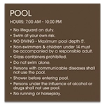 Pool Sign w/Hours