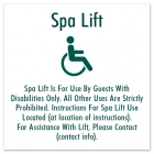 Spa Lift Rules w/ISA Symbol