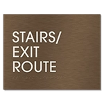 "Stairs/Exit Route" Egress Sign - CA Compliant