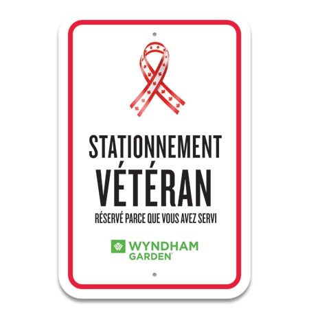 Veteran Parking Sign - French
