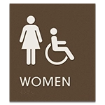 Women Sign w/Female & ISA Symbols - Exterior